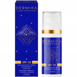 UV ochranný krém na tvár Dermika Luxury Neocollagen 50 SPF na deň 50 ml